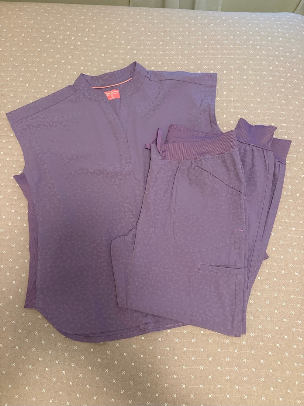 Women’s Purple Short Sleeve Top & Drawstring Joggers Set